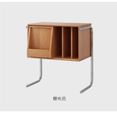 Nordic Magazine Cabinet Living Room Coffee Table Sofa Side Table Modern Storage Cabinet Magazine Cabinet Solid Wood Rattan Night